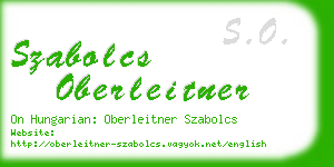 szabolcs oberleitner business card